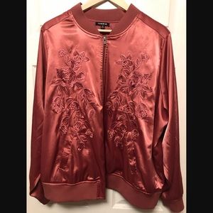 Torrid size 3 floral embroidered bomber jacket